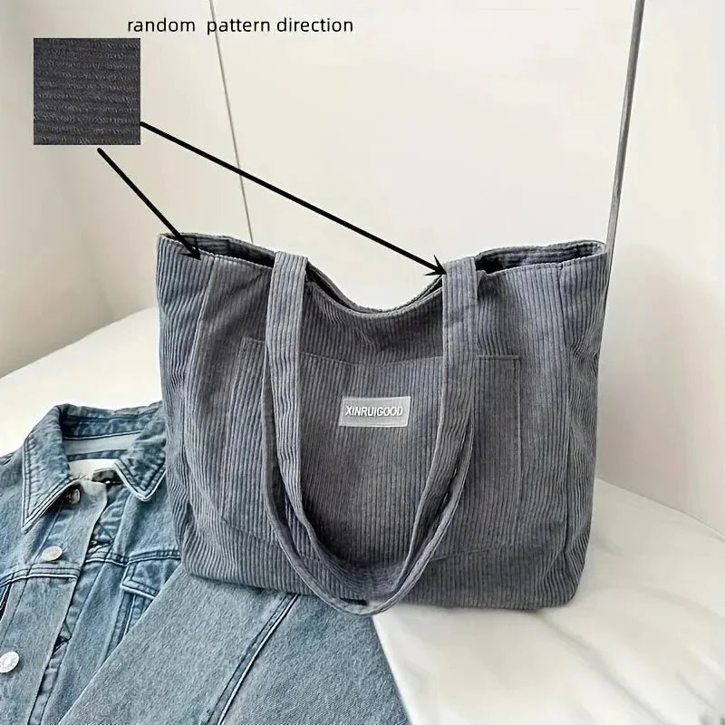 Elegant women's tote in classic colors with generous storage space
