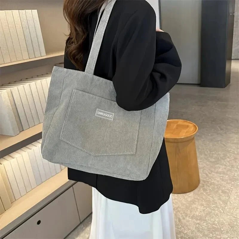 Elegant women's tote in classic colors with generous storage space