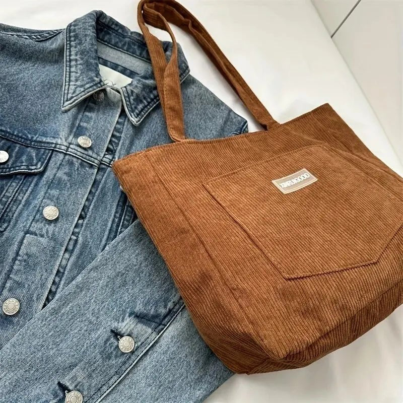 Elegant women's tote in classic colors with generous storage space