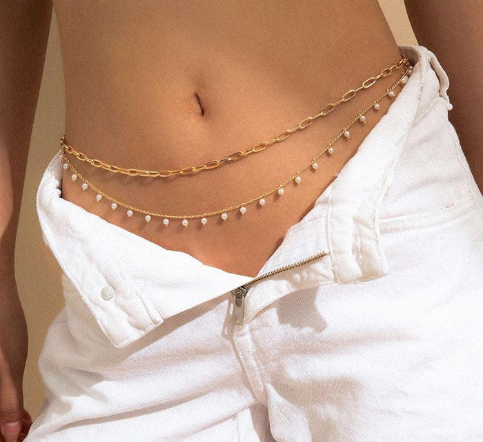 Sommerliche Eleganz mit der GlanzKette für den Bauch