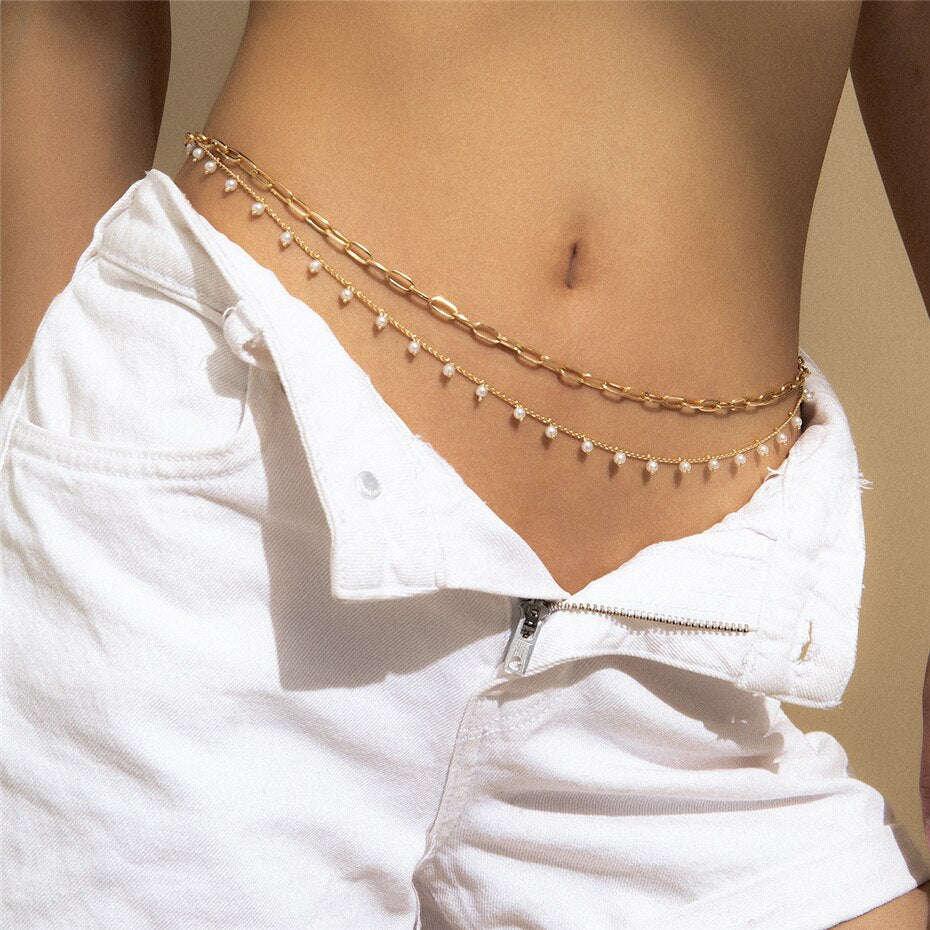 Sommerliche Eleganz mit der GlanzKette für den Bauch