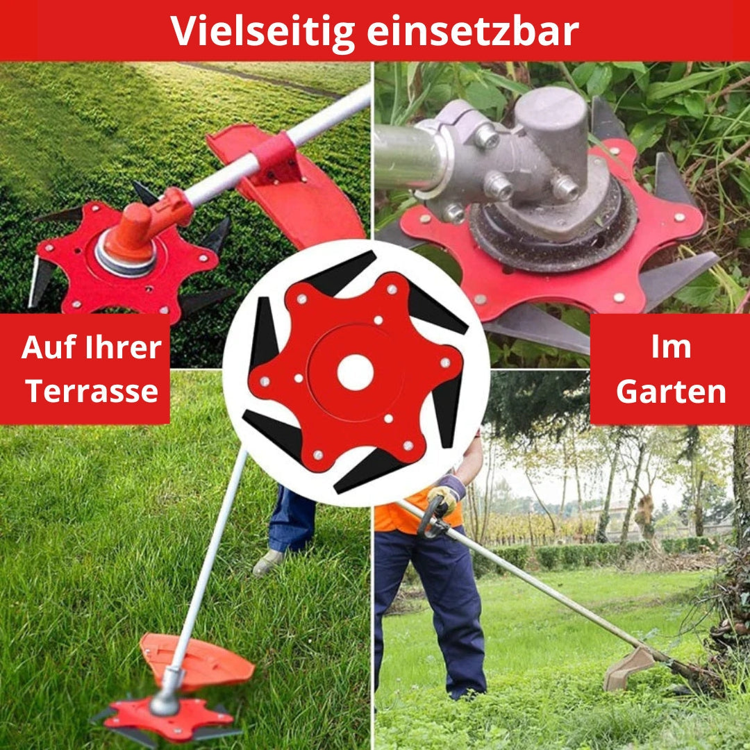 Vielseitiger 6-Klingen Schneidkopf für perfekte Gartenpflege