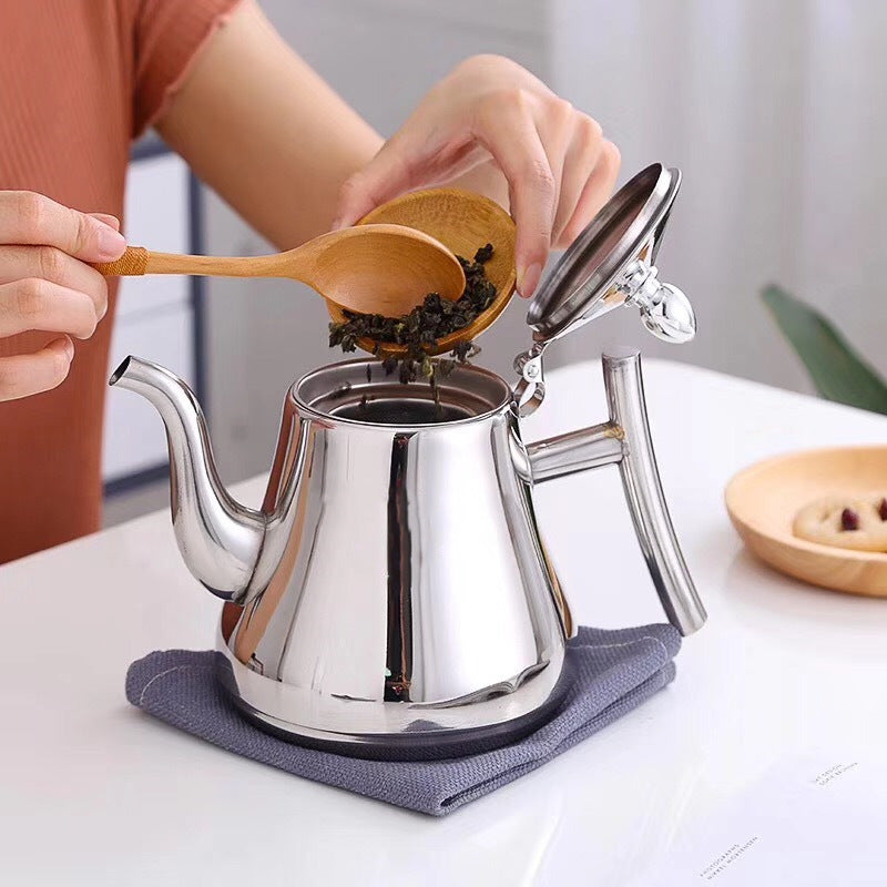 Elegante Teekanne aus Edelstahl mit herausnehmbarem Sieb – 1L, 1.5L, 2L