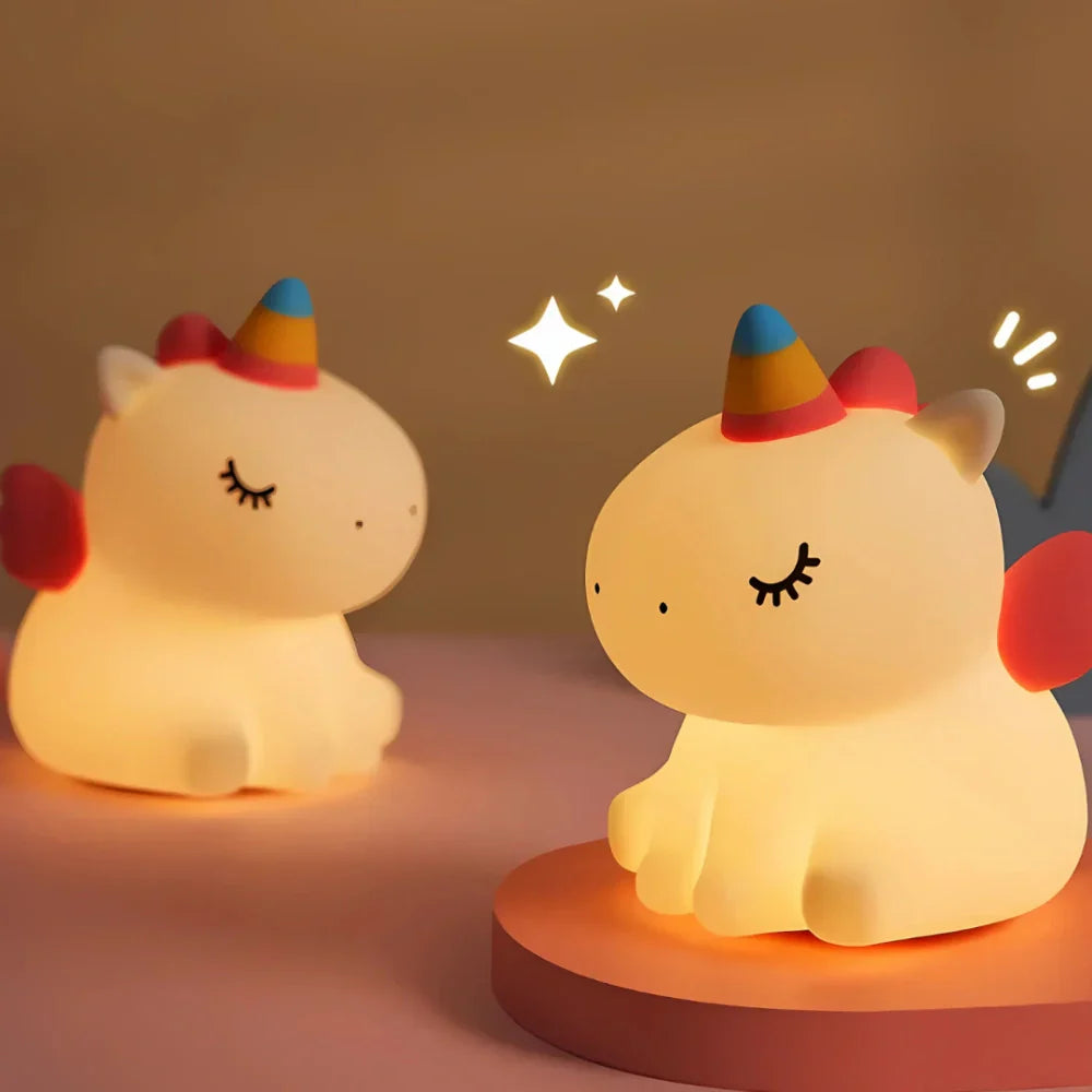 Playful Night Lamp for Children – Rechargeable Silicone Lamp with Colour Change