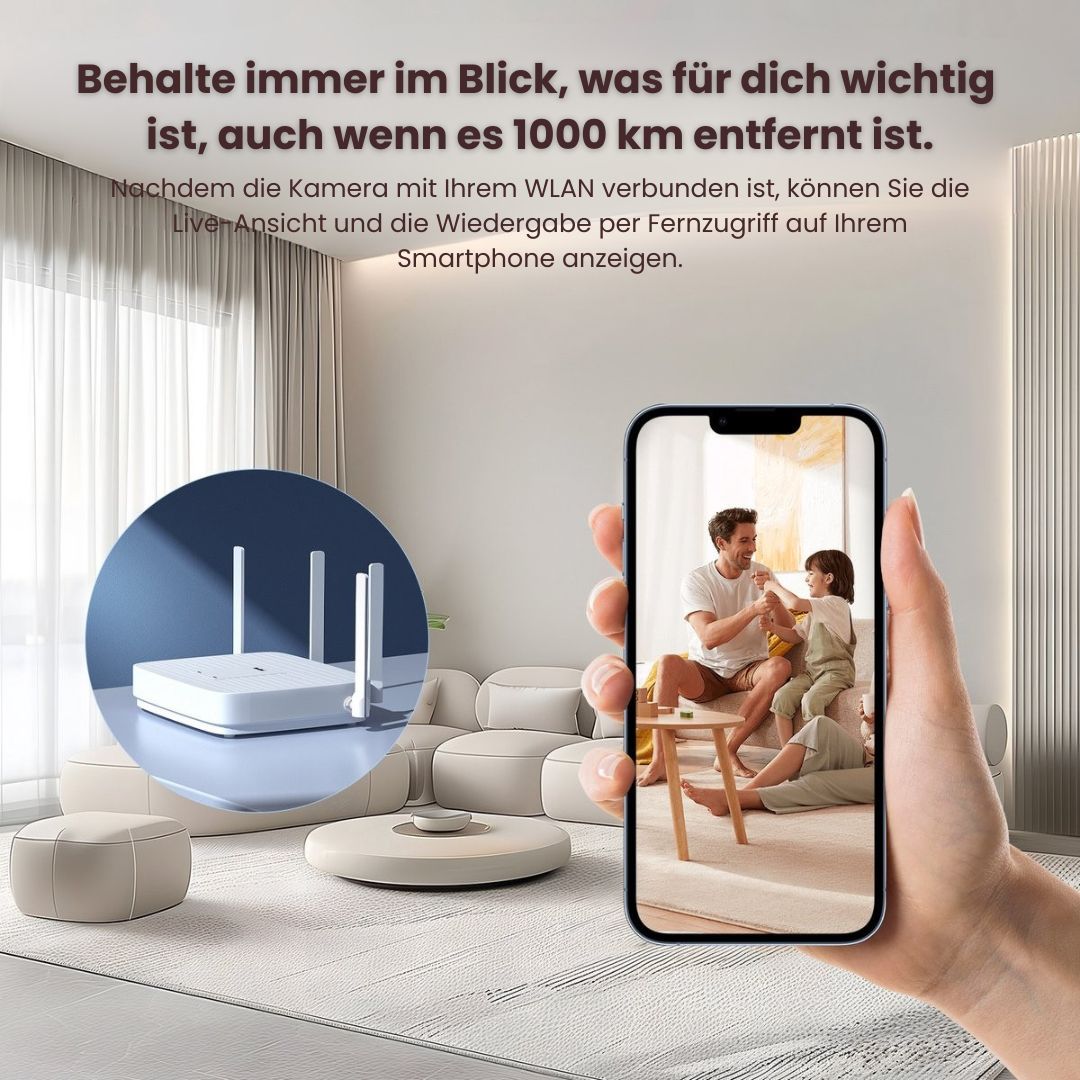 Kabellose WLAN Überwachungskamera für drinnen und draußen