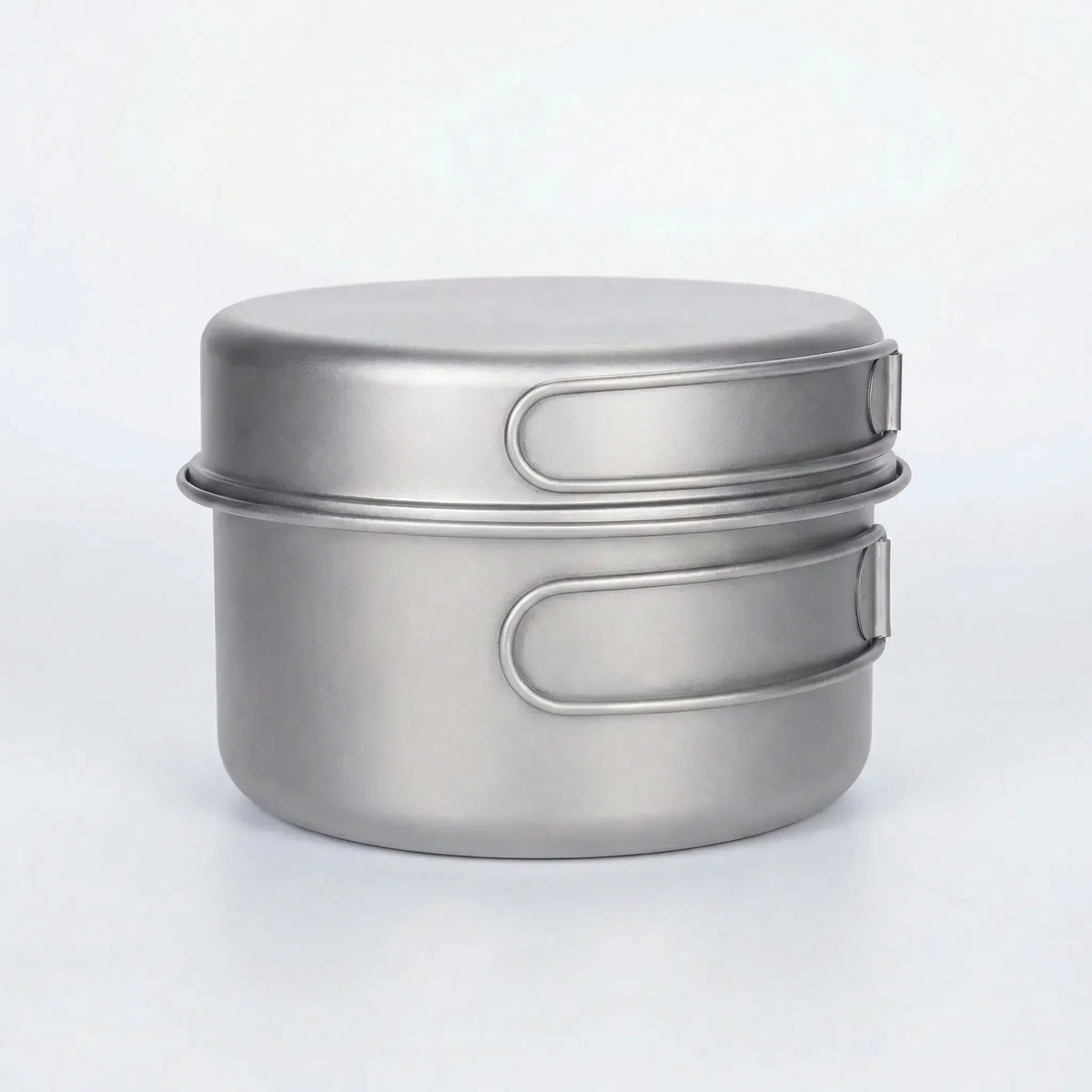 Backpacking Cookware Set with Folding Handle in Titanium
