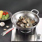 Round Bottom Wok in Uncoated Titanium for Induction Cooking