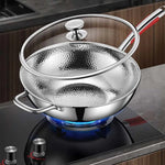 Round Bottom Wok in Uncoated Titanium for Induction Cooking