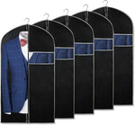 10-Pack Zippered Garment Bags with Viewing Window for All Sizes