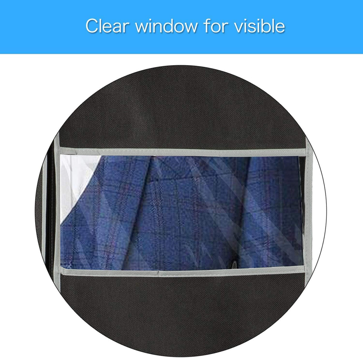 10-Pack Zippered Garment Bags with Viewing Window for All Sizes
