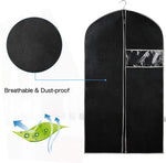 10-Pack Zippered Garment Bags with Viewing Window for All Sizes