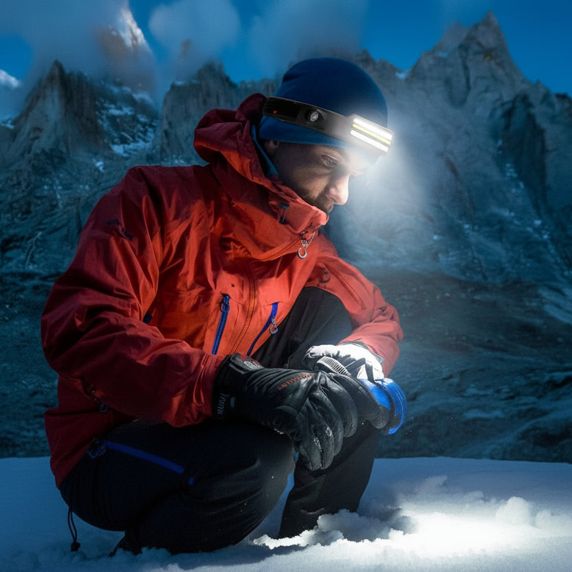 LED Headlamp for Outdoor Activities - 1500 Lumen Unisex Design