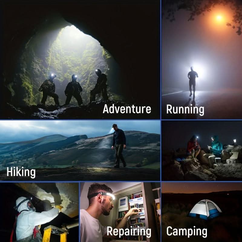 LED Headlamp for Outdoor Activities - 1500 Lumen Unisex Design