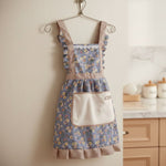 Floral Design Adjustable Apron for Cooking - Unisex Kitchen Wear