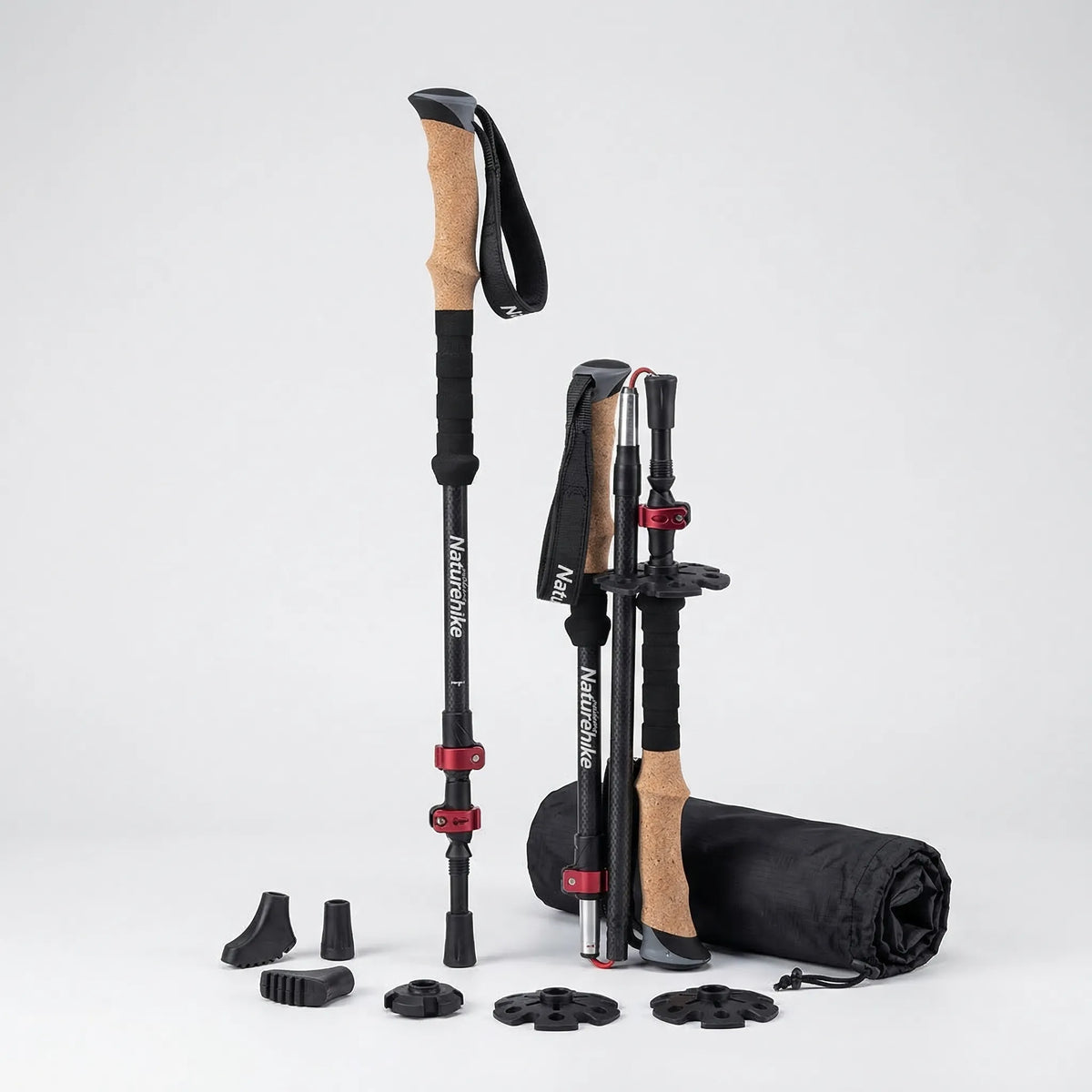 Collapsible Hiking Poles Set for Trails and Trekking - Unisex