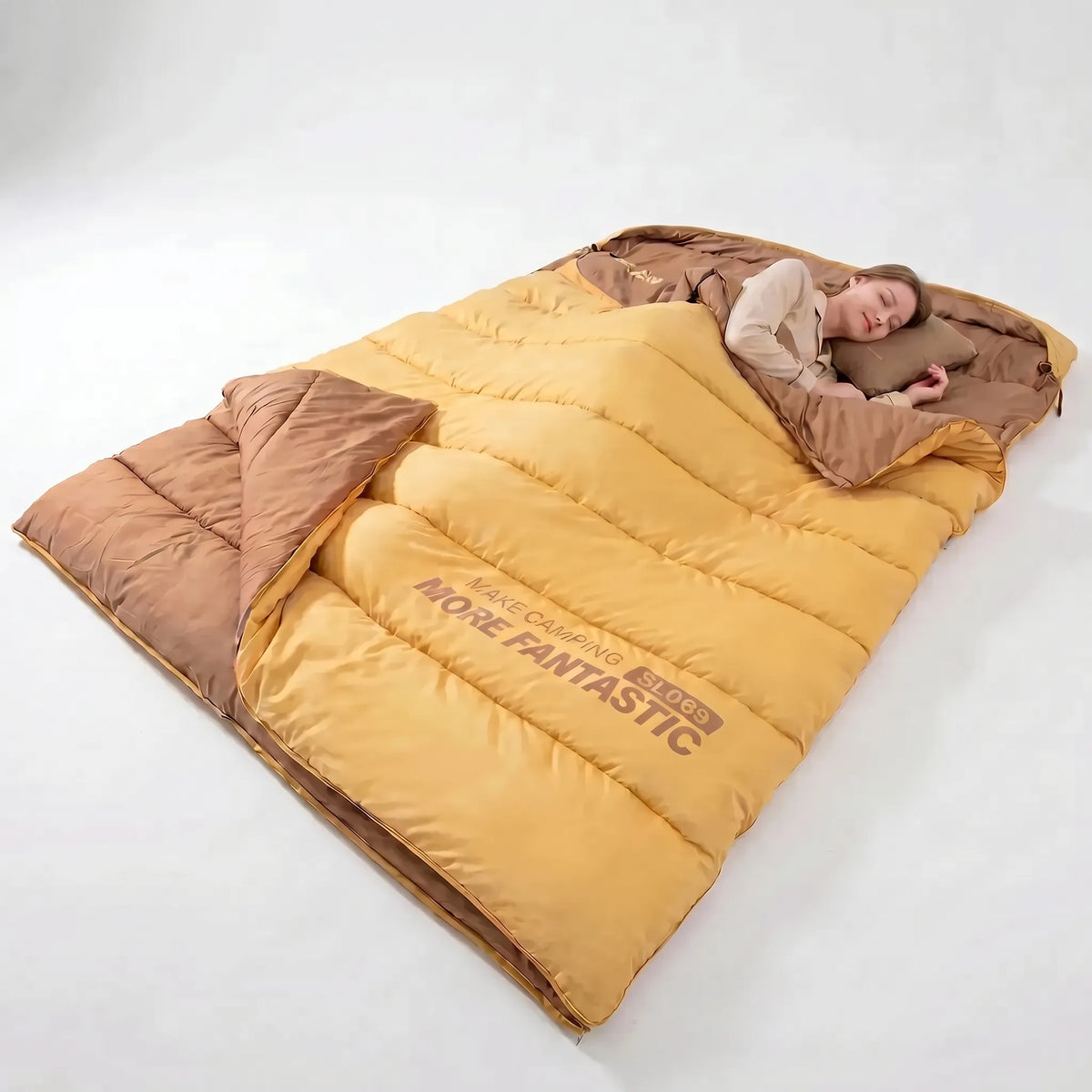 Couples' 4-Season Camping Sleeping Bag - Unisex Double Design