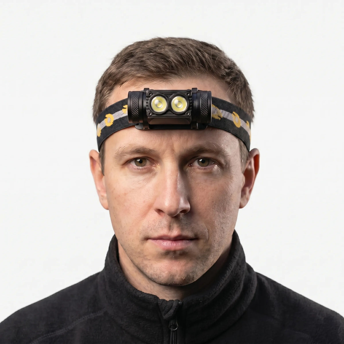 Rechargeable Dual-LED Headlamp for Outdoor Use - Unisex Design