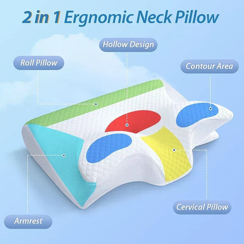 Memory Foam Neck Support Pillow – Ergonomic Design for All Genders
