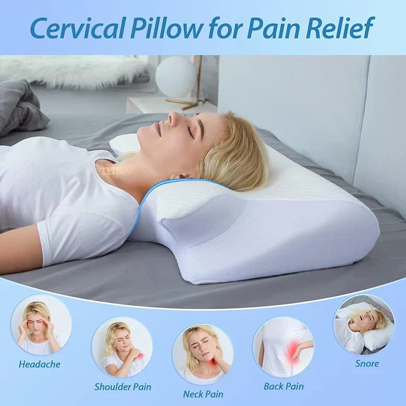 Memory Foam Neck Support Pillow – Ergonomic Design for All Genders