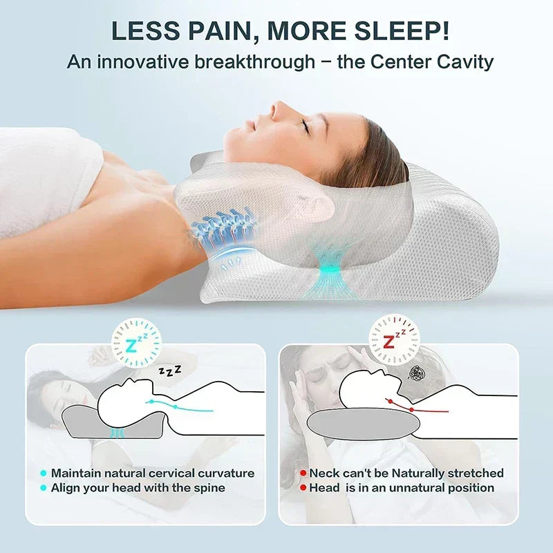 Memory Foam Neck Support Pillow – Ergonomic Design for All Genders