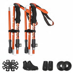 Foldable Hiking Poles for Outdoor Adventures - Unisex Design