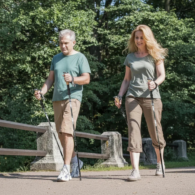 Foldable Hiking Poles for Outdoor Adventures - Unisex Design