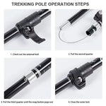 Foldable Hiking Poles for Outdoor Adventures - Unisex Design