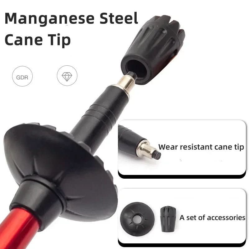 Foldable Hiking Poles for Outdoor Adventures - Unisex Design