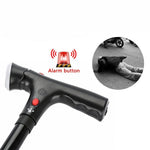 Folding Walking Stick for All Genders with Dual Grips and Safety Features