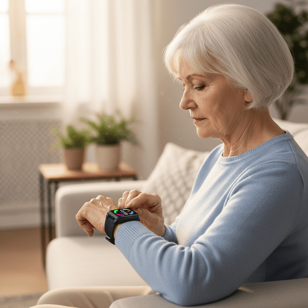 GPS Smartwatch for Seniors with Fall Alert and Emergency Button