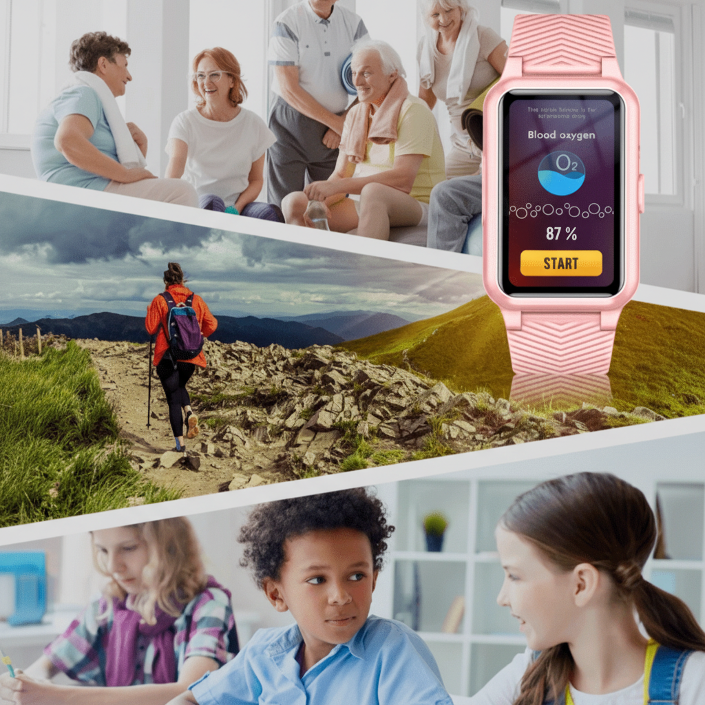 GPS Smartwatch for Seniors with Fall Alert and Emergency Button