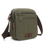 Canvas Crossbody Bag for All Genders with Various Compartments
