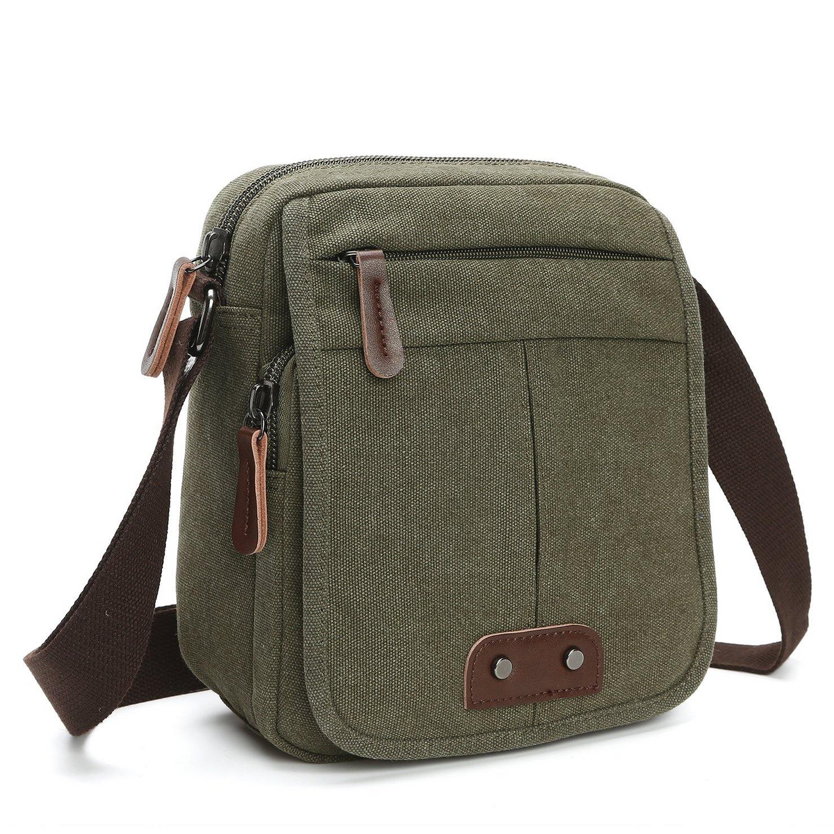 Canvas Crossbody Bag for All Genders with Various Compartments