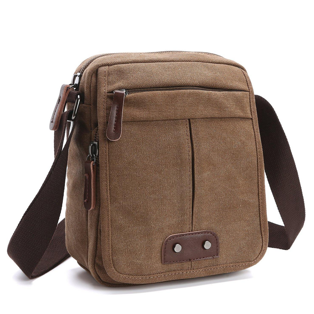 Canvas Crossbody Bag for All Genders with Various Compartments