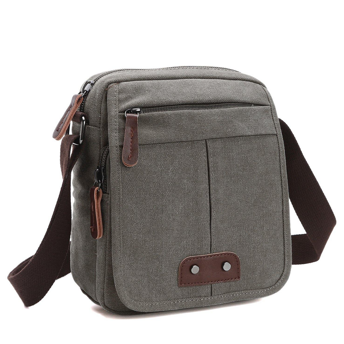 Canvas Crossbody Bag for All Genders with Various Compartments