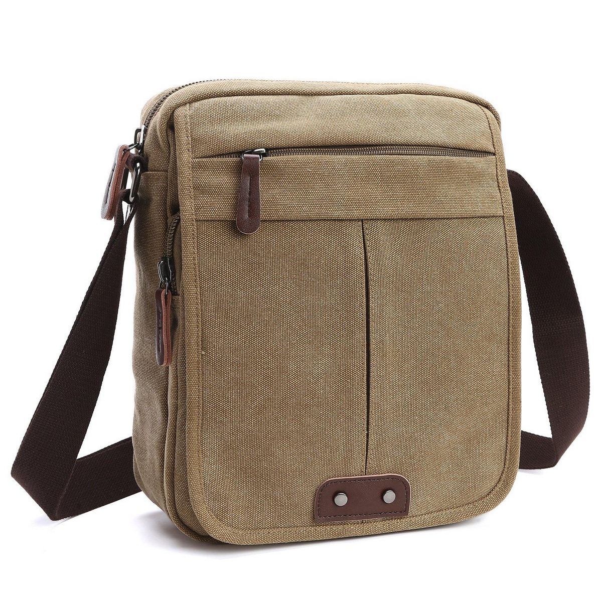 Canvas Crossbody Bag for All Genders with Various Compartments
