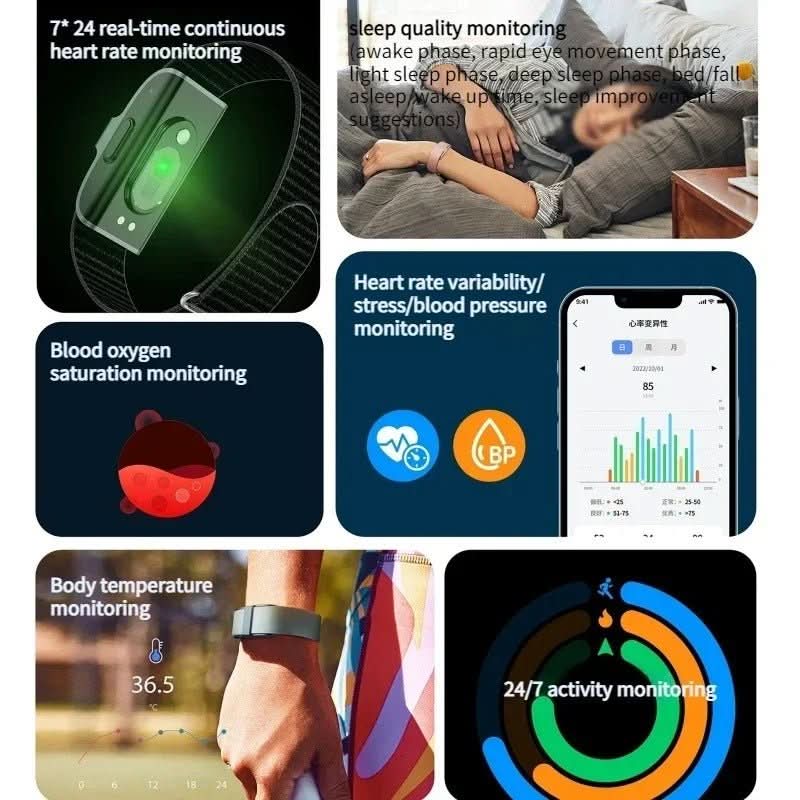 IP68 Waterproof Fitness Watch for Heart Rate and Oxygen Tracking