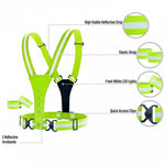 Reflective Running Vest for Unisex - LED Safety Gear for Nighttime