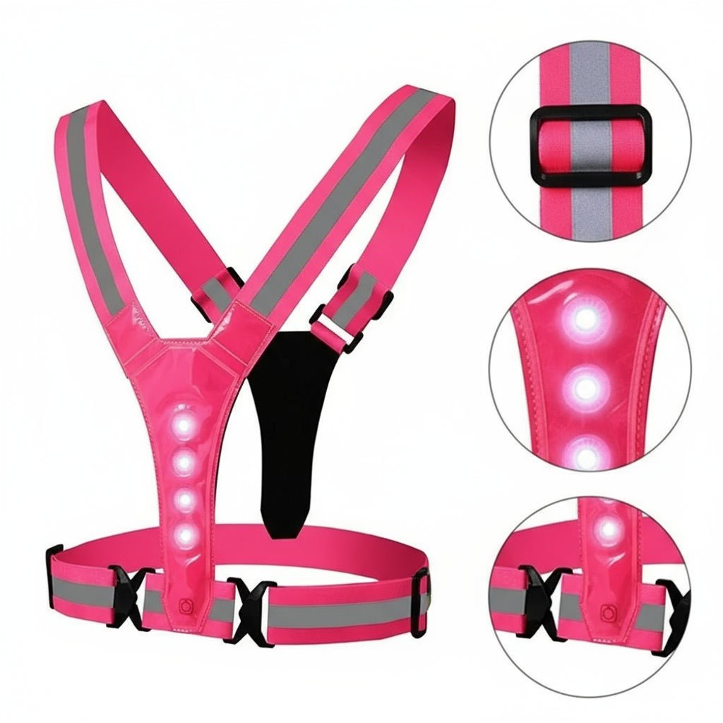 Reflective Running Vest for Unisex - LED Safety Gear for Nighttime