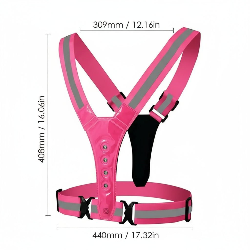 Reflective Running Vest for Unisex - LED Safety Gear for Nighttime