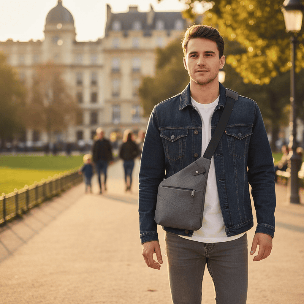 Lightweight Crossbody Shoulder Bag for All Genders – Anti-Theft Design