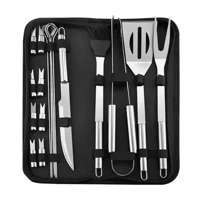 Portable BBQ Tool Kit for Outdoor Grilling - Unisex Accessory