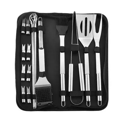 Portable BBQ Tool Kit for Outdoor Grilling - Unisex Accessory