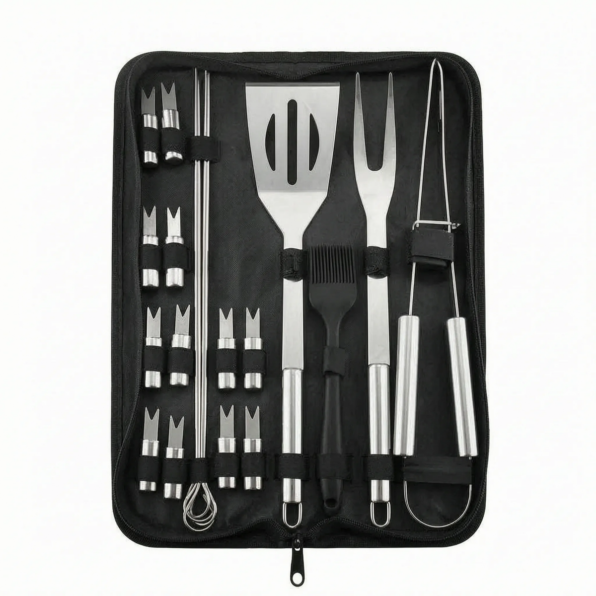 Portable BBQ Tool Kit for Outdoor Grilling - Unisex Accessory