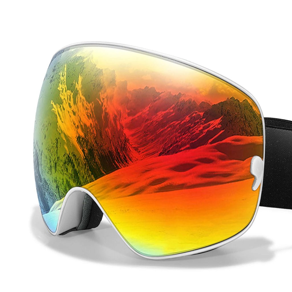 Unisex Ski Goggles with Anti-Fog, UV400 Protection and Night Vision Lens