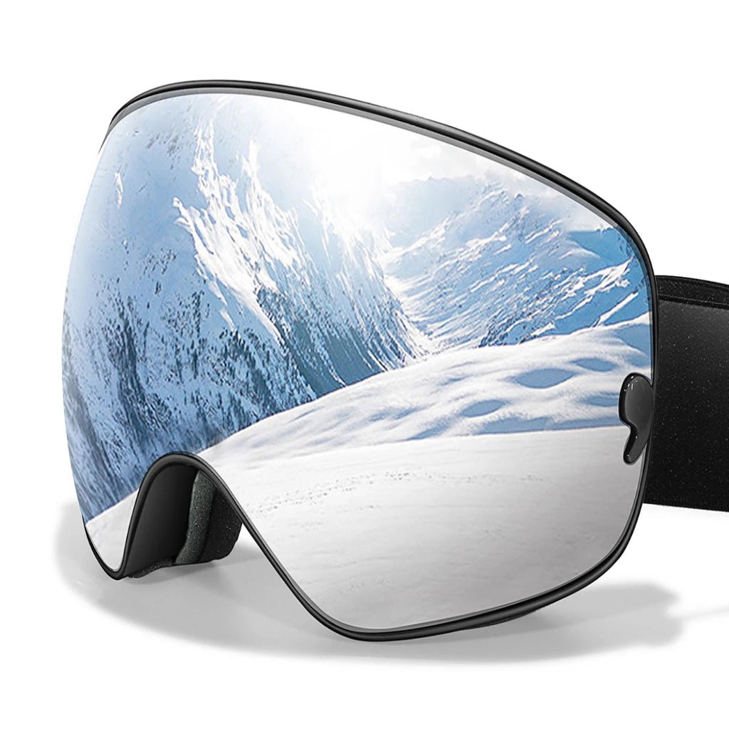 Unisex Ski Goggles with Anti-Fog, UV400 Protection and Night Vision Lens