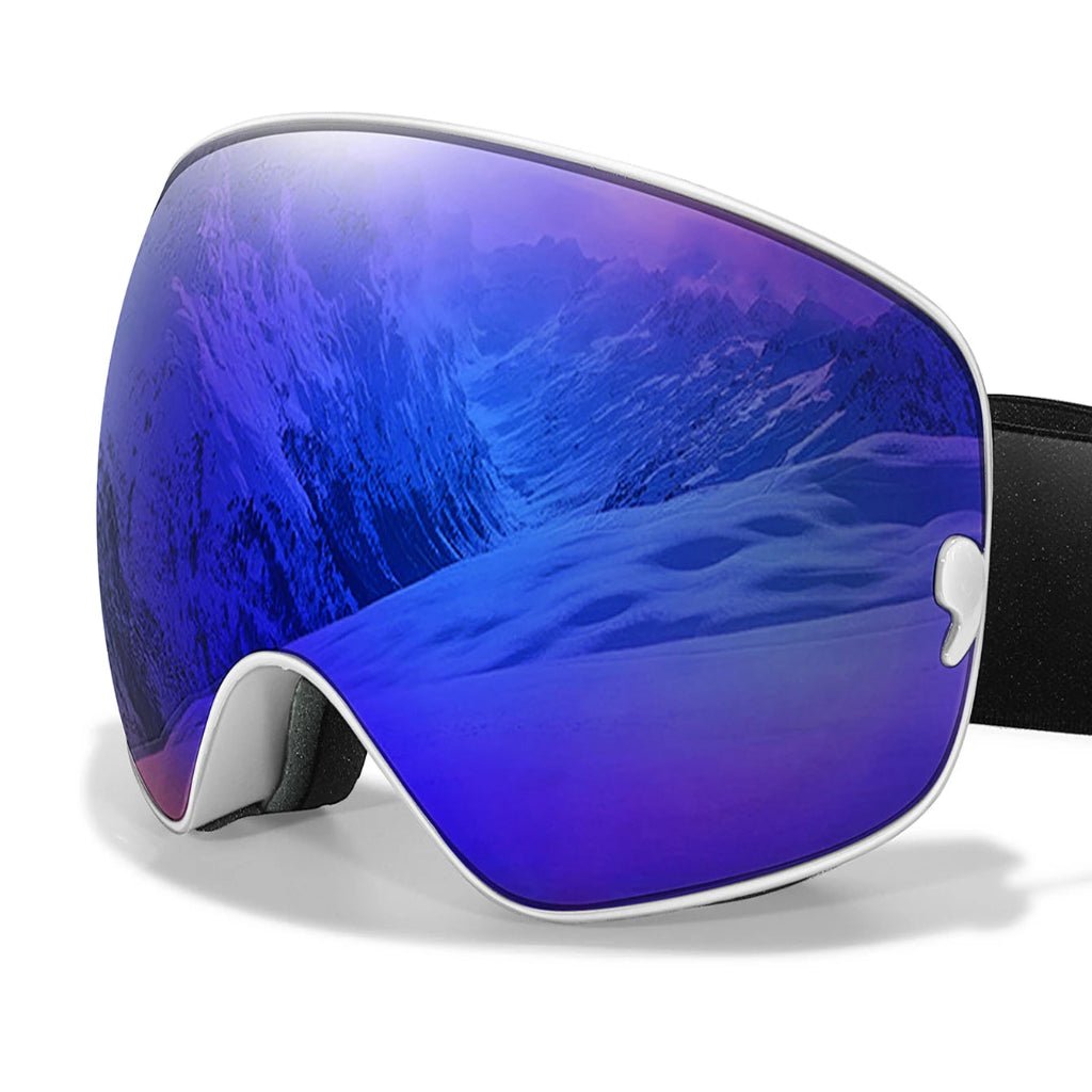 Unisex Ski Goggles with Anti-Fog, UV400 Protection and Night Vision Lens