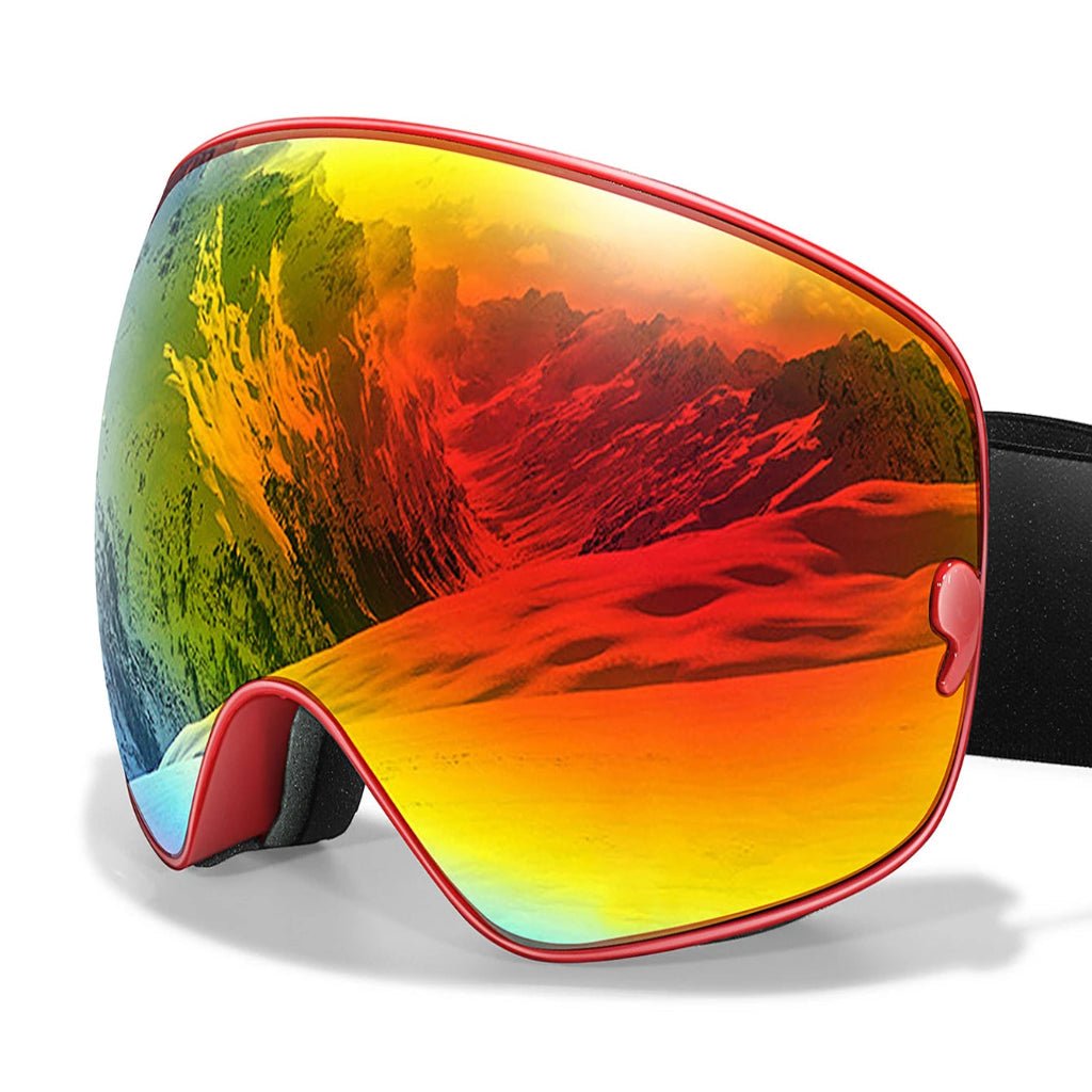 Unisex Ski Goggles with Anti-Fog, UV400 Protection and Night Vision Lens