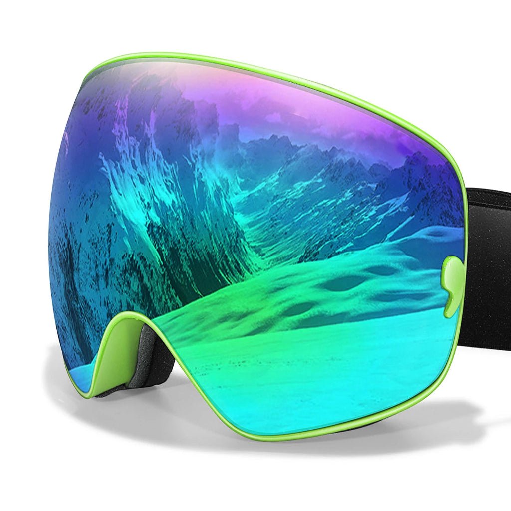 Unisex Ski Goggles with Anti-Fog, UV400 Protection and Night Vision Lens