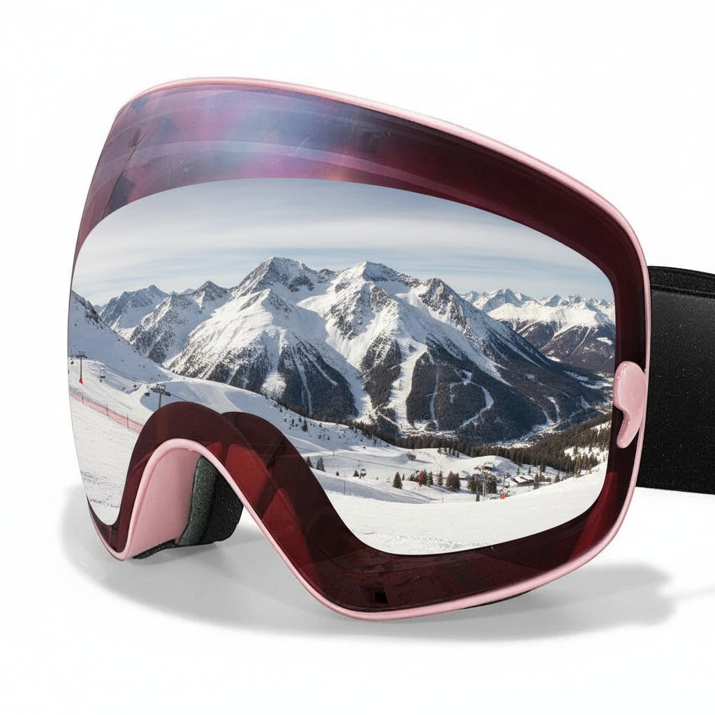 Unisex Ski Goggles with Anti-Fog, UV400 Protection and Night Vision Lens
